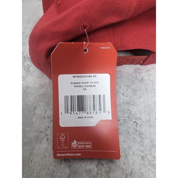 NWT The North Face Berkeley California RED Trucker Snapback Hat Cap Mens New - Picture 3 of 7